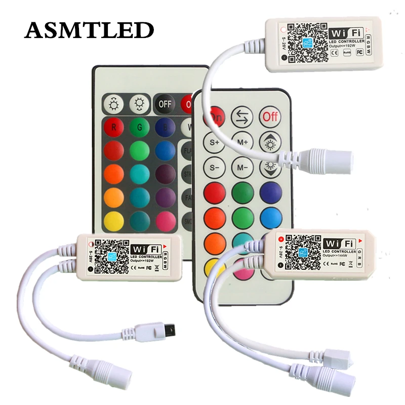 

Mini Bluetooth WiFi LED Controller for 5V 12V 24V 3528 5050 Single Color RGB RGBW WS2811 WS2812B SK6812 Pixel LED Strip light