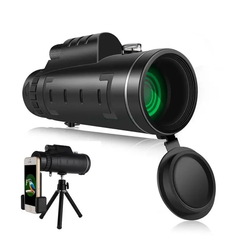 

Dual Focus 40x60 zoom Monocular Telescope Wide-angle Magnifier Telescope With phone Lens Dust Cover Compass for iPhone 8