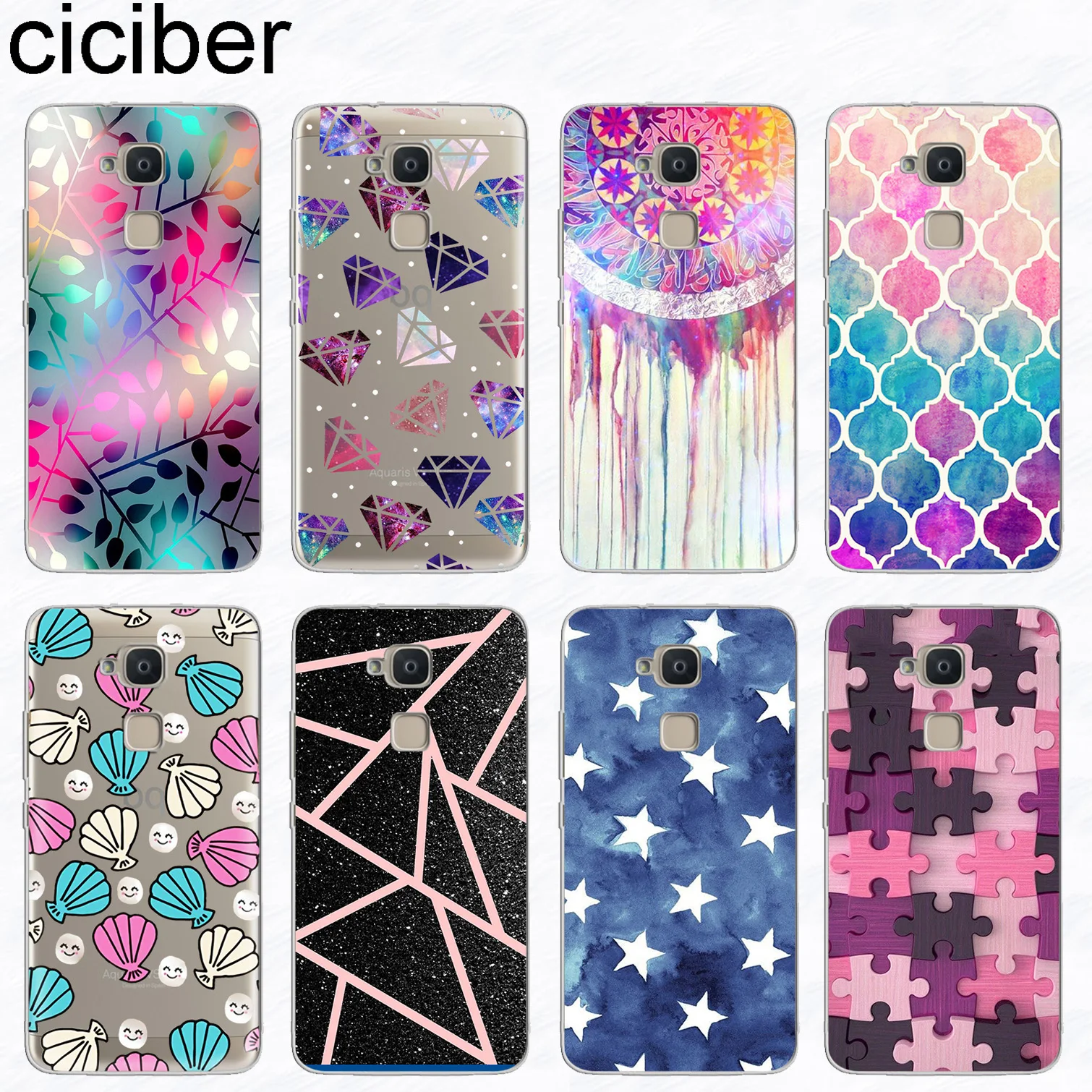 

ciciber For BQ Aquaris U2 C U X5 V VS X2 X Plus Lite Pro E5 s M5 M5.5 E4.5 M4.5 Soft TPU Phone Case Colorful Pattern Fundas Capa