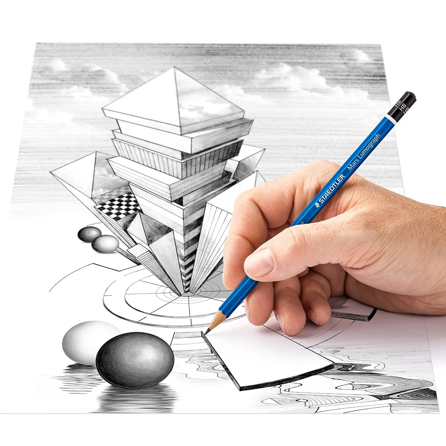 STAEDTLER высококачественный карандаш для рисования Mars lumographite Pencil Tin Set Break resistant Lead 12