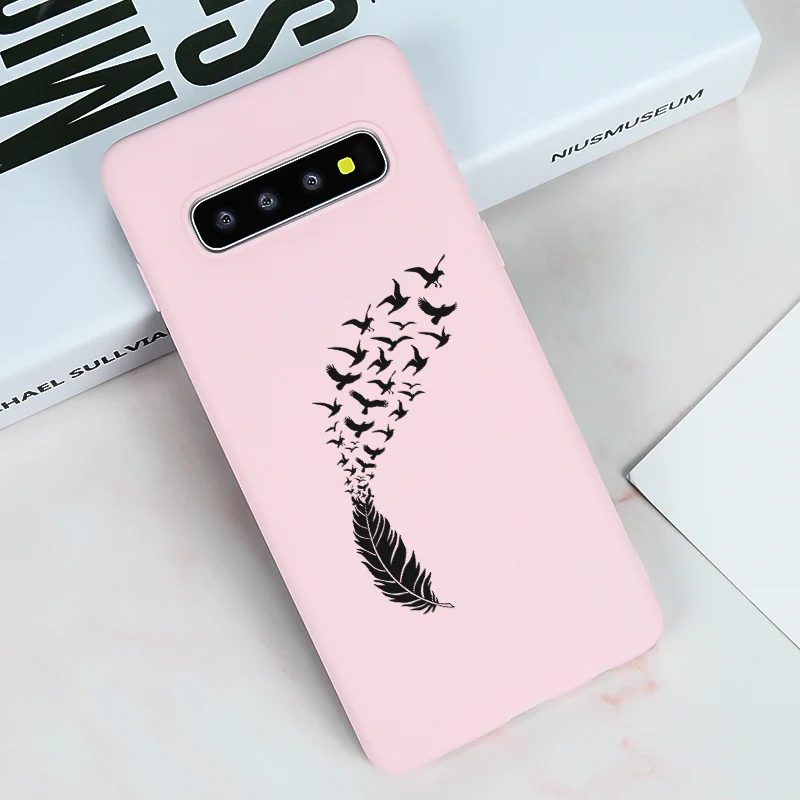 Чехол для Samsung Galaxy S8 S9 S10 Plus Lite E S10E резиновый силиконовый чехол телефона из ТПУ