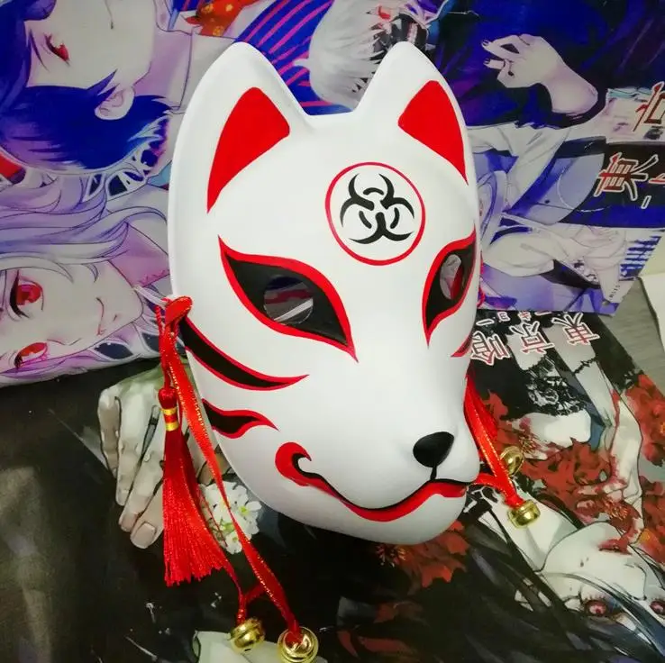 Маска Наруто полное лицо ручная роспись Итачи Учиха лиса маска кицунэ для косплея и маскарада Хэллоуин Вечерние Маски