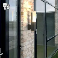 Открытый черный серый алюминий акриловые квадратные настенные светильники Светильник водонепроницаемый современный крыльцо бра свет для лестничный Балконный сад