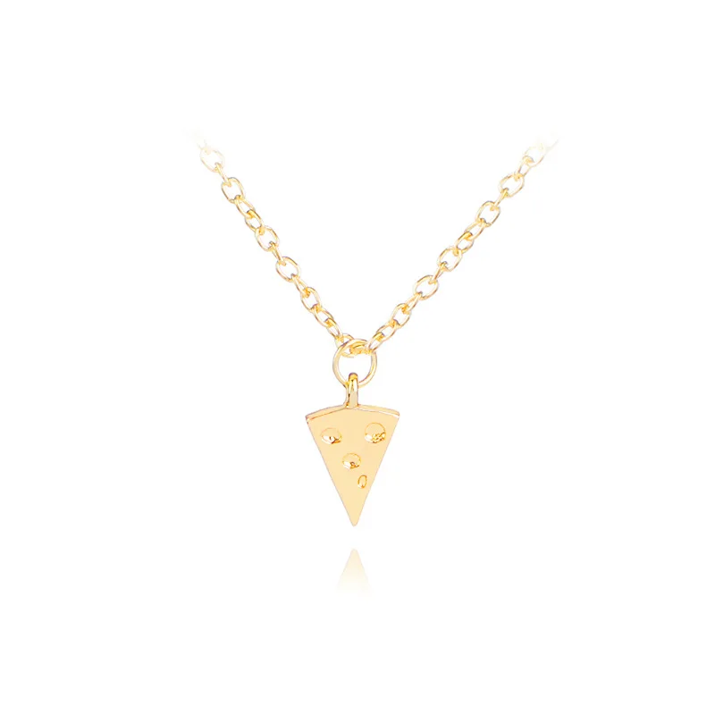 Новое геометрическое треугольное ожерелье с тортом пицца счастливые хорошие