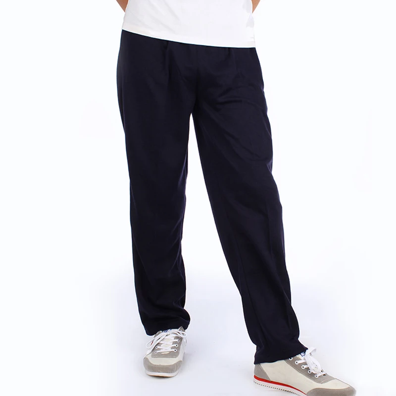 Спорт на открытом воздухе мужские прямые повседневные брюки фитнес Йога бег тренировочные брюки для тренировок Sprots эластичные брюки, кальсоны - Цвет: Navy