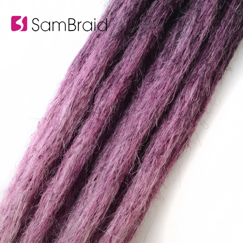 

Sambraid Pink Ombre Handmade Dreadlocks Extensions Synthetic Dreadlocks Crochet Braiding Hair Soft Faux Locs Reggae Hair