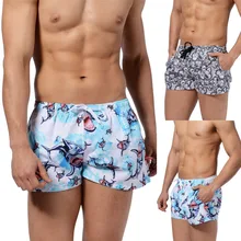 1 шт. модная одежда для плавания Мужская пуш-ап Модные мужские дышащие трусы брюки пляжные с принтом для бега Плавки Нижнее белье Плавки# s