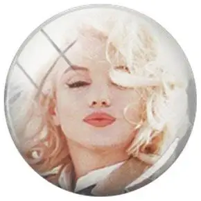 JWEIJIAO Marilyn Monroe DIY Glass Cabochon Dome Images Demo Flat Back Jewelry Findings 12mm/15mm/16mm/18mm/20mm 5pcs/lot - Цвет: NS086 01