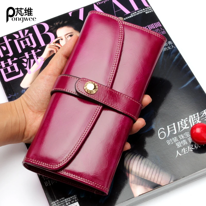 

PONGWEE The new hot top of the popular walnut long walnut ladies wallet large-capacity wallet holding bag purse bag