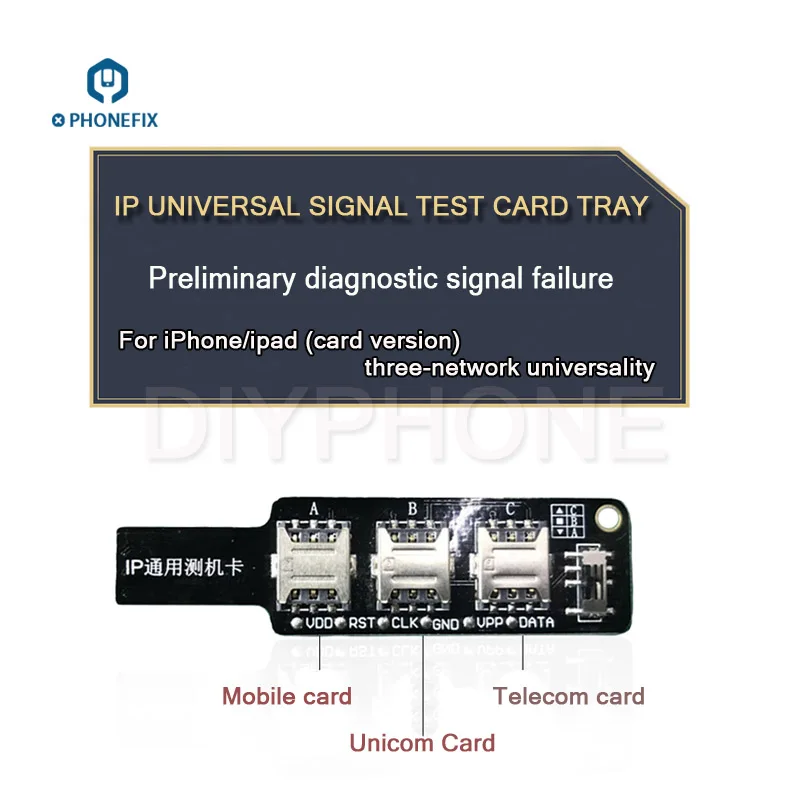 

PHONEFIX SIM Card Test Tool IP Universal Test Card For Iphone Ipad SIM Card Signal Testing Diagnosis Tools