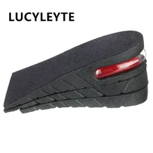 LUCYLEYTE 1 двойной ПВХ материал унисекс 6 см Высота увеличивающая обувь с мягкими подушками воздушная подушка пятки невидимая Подушка пятки