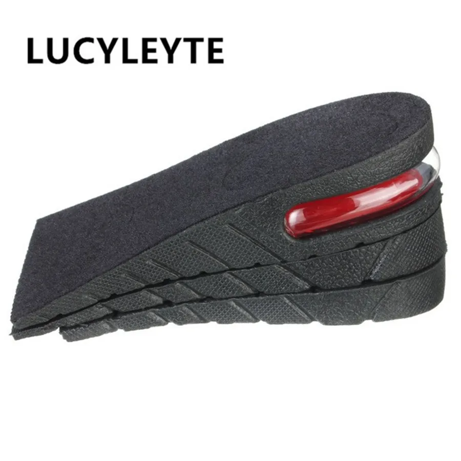 LUCYLEYTE 1 двойной ПВХ материал унисекс высота 6 см увеличивающая обувь полуподушка