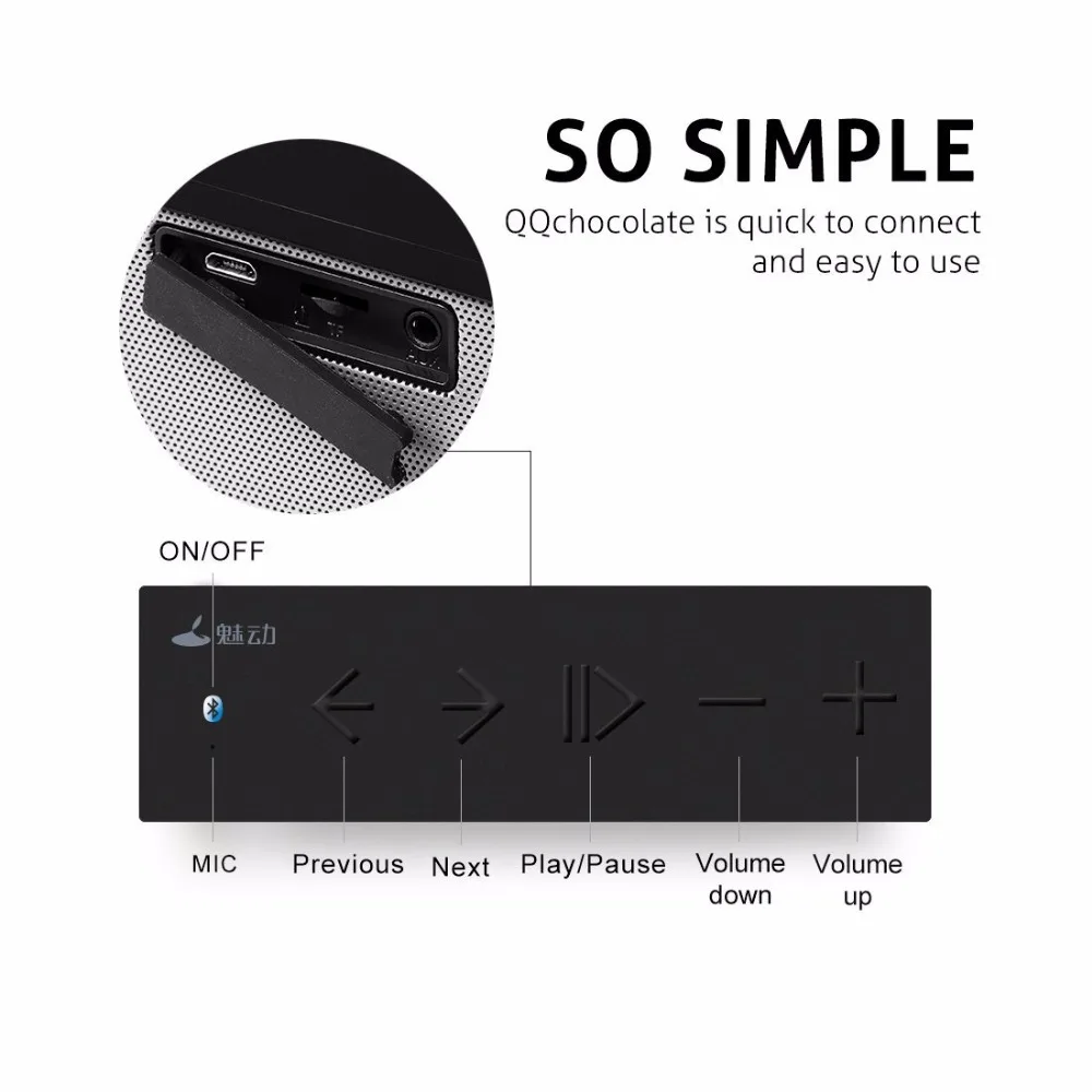 Портативная Bluetooth Колонка Meidong QQChocolate 8 Вт сабвуфер стерео мини Беспроводная