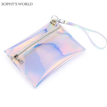 

2019 Fashion Summer Hand Bag Female Wristlets Day Clutches Hologram Woman Purse Bag Causal Envelope Bag Small Party Purse
