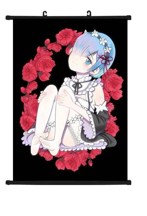 Re zero kara hajimeru isekai seikatsu Rem тканевый настенный прокрутка постер домашний декор 60x40 см