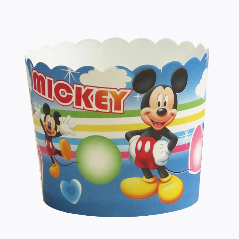 

50pcs Big Size Cute Mickey Mouse Balloon Cloud Muffin Paper Cupcake Cups Wrapper Liners for Wedding Birthday Party DIY Baking
