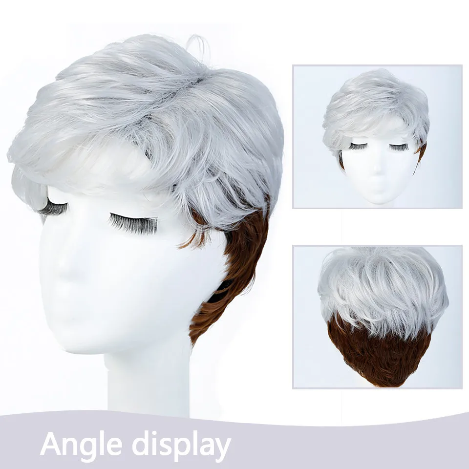 WTB-Short-Straight-Wigs-for-Women-Synthetic-Silver-Brown-Ombre-Hair-with-Heat-Resistant-Cosplay-Wig (4)