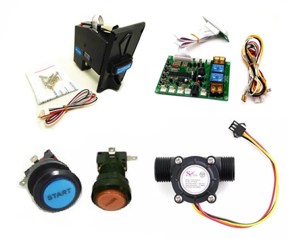 1 kit for water vending machine volume control with JY926 multi coin acceptor button start and