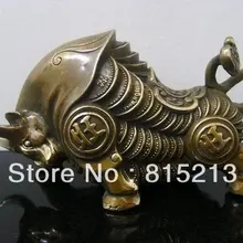 bi00117 EUF EN BRONZE EN LAITON TIBETAIN DE BULL DE STATUE