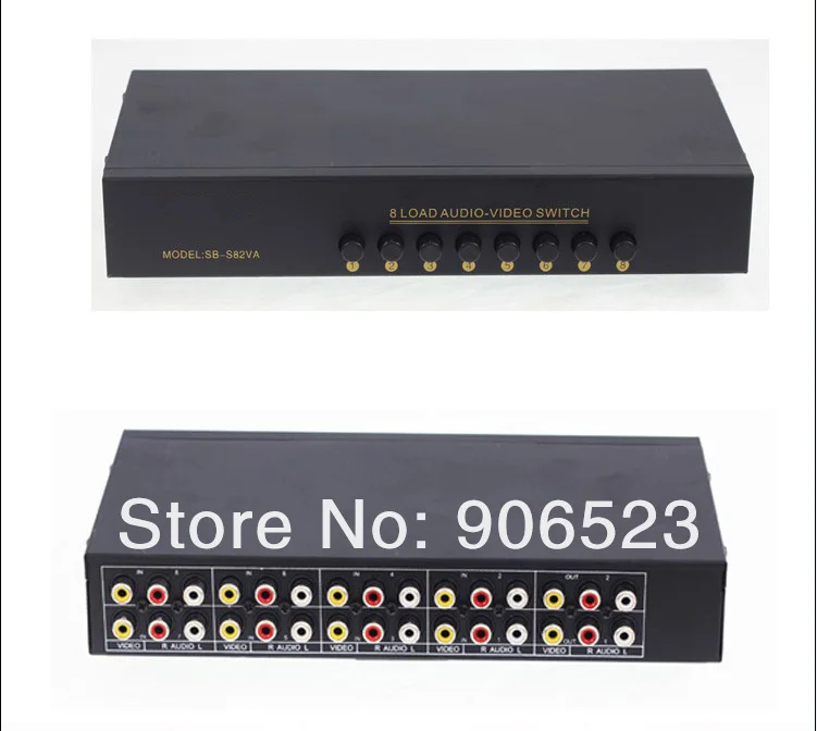 

free shipping AV Audio Video Selector Switch Box 8 input 2 Output