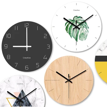 

Modern Design Minimalist Watch Glass Art Clock Wall Home Decor Large Decorative Vintage Wall Clock Silent Home Decoration WZH114