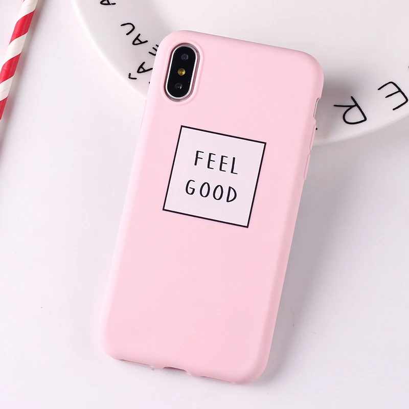 Милый мягкий силиконовый чехол для iPhone 11 6S 5S SE 8 8Plus X XS Max 7 7Plus Happy Lucky Sunshine Tropical Funny Quote - Цвет: 17