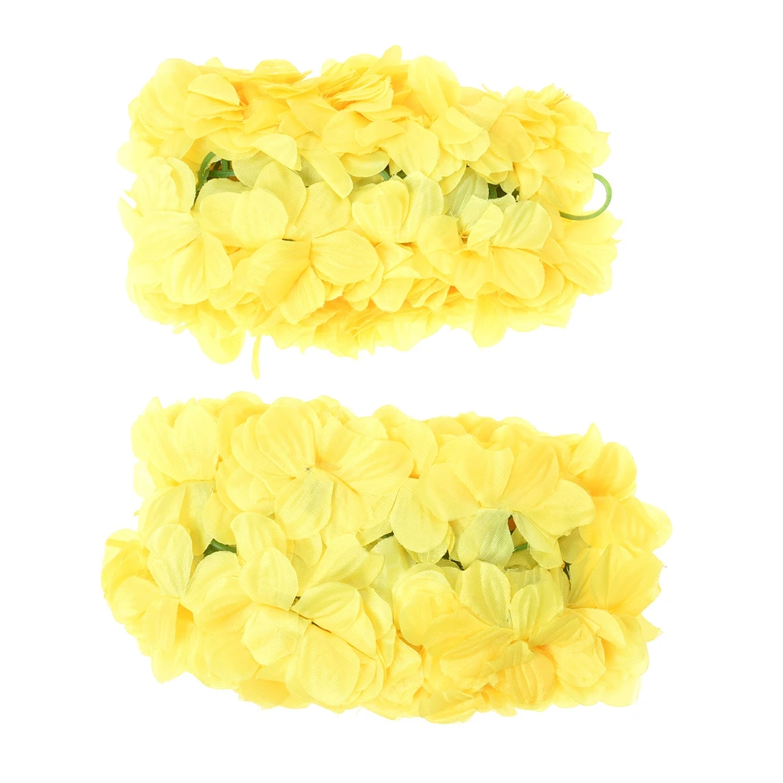 UESH 2pcs 2M Artificial Fake Silk Azalea Flower Vine Plants Garland Wedding Decor Yellowsilk