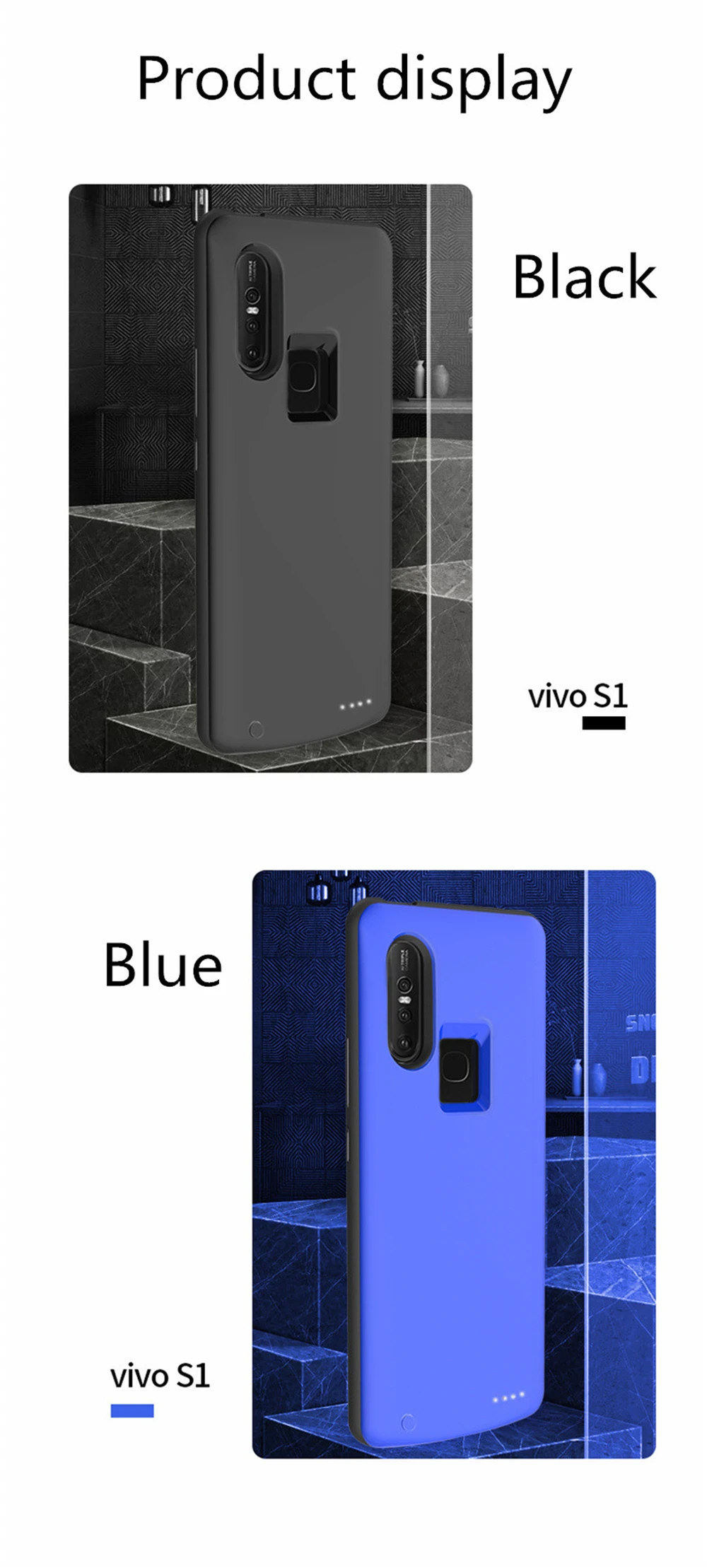 Zkfys 6500 мАч быстрой зарядки Мощность банк Крышка для Vivo S1 Высокое качество ультра тонкий Быстрый Зарядное устройство Батарея крышка