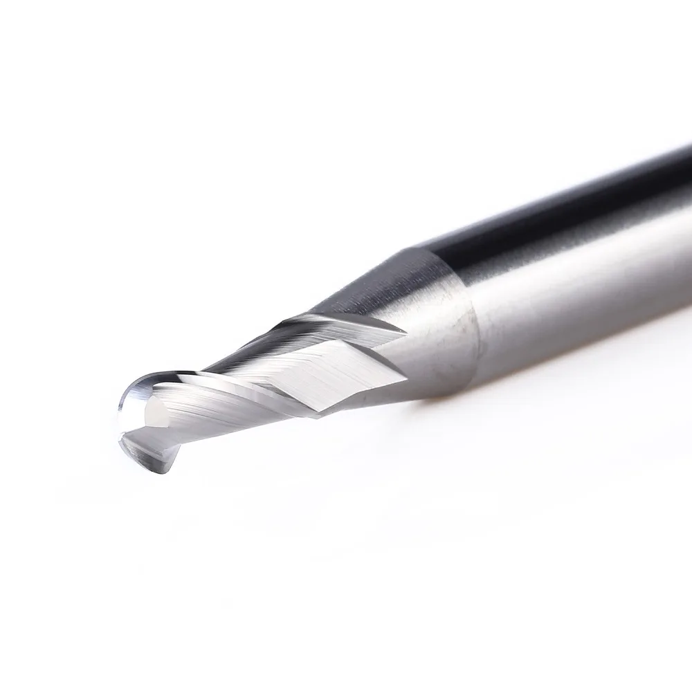ZCC AL-2B solid tungsten carbide 2 flute aluminium ball nose end mill cnc milling cutter cutting tools for machining profile