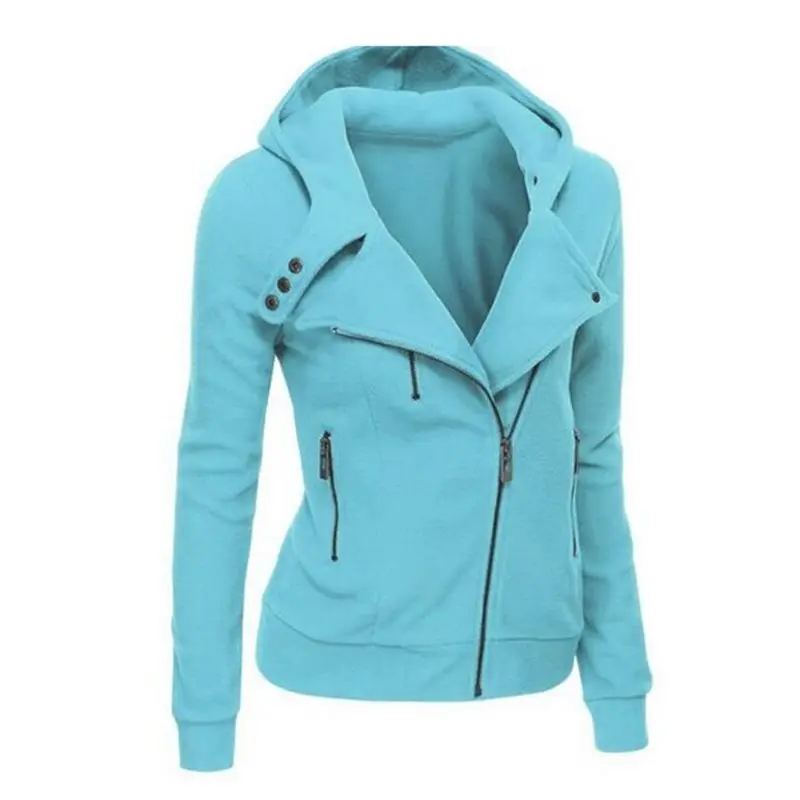 

2019 Hot Oversize Hoodie Sweatshirt Women Coat Zipper White Casual Fashion Basic Top Autumn Winter Outwear Ladies Black Hoodies