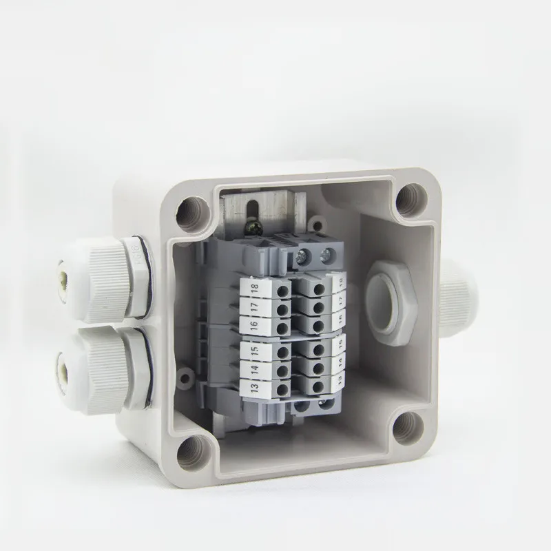 Kualitas Tinggi Abs Diy Tahan Air Junction Box Multi Fungsi Listrik Splitter Box 1 Inlet 2 Outlet 100 100 75 Mm Uk2 5b Terminal Blok Aliexpress