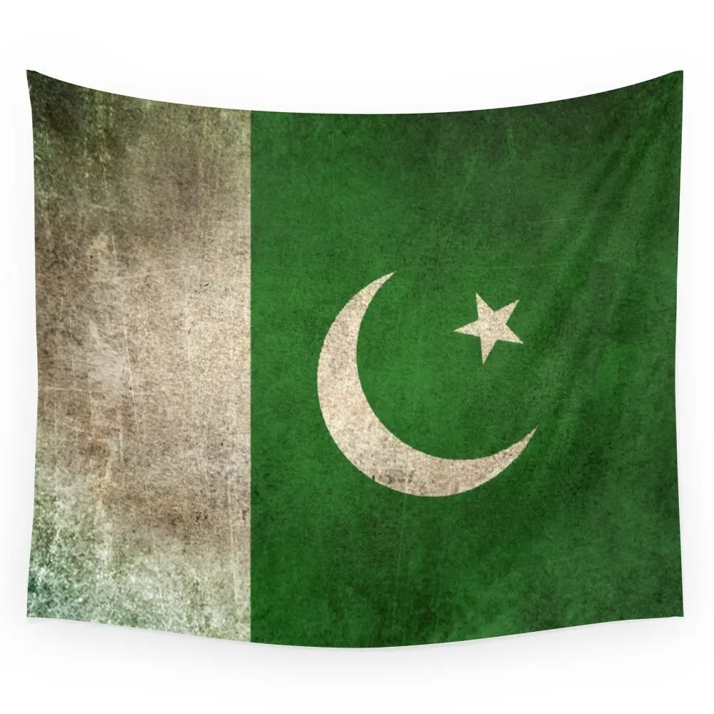 Old And Worn Distressed Vintage Flag Of Pakistan Wall Tapestry Wall