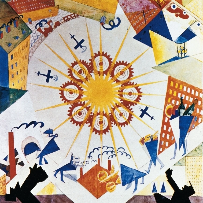 Scenery For The Vladimir Mayakovsky'S Play Mystery-Bouffe In 1919 Poster Print (18 x 24)