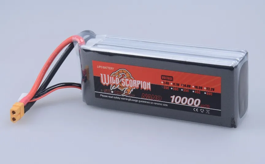 1 шт. Lipo батарея Wild Scorpion 14 8 в 10000 мАч 25C MAX 40C XT60 для радиоуправляемого квадрокоптера