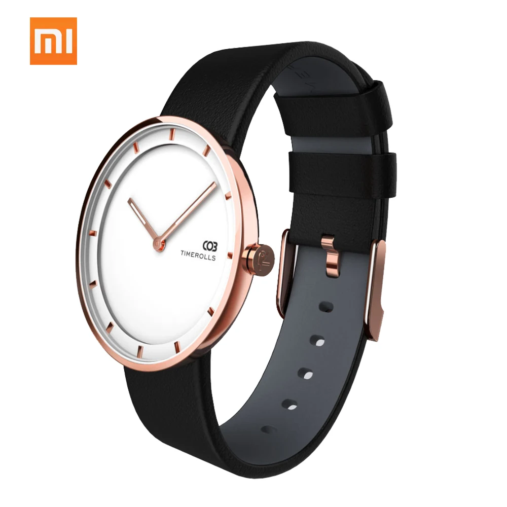  Оригинальный Xiaomi Youpin TIMEROLLS-COB наручные часы для мужчин и женщин Time Track кварцевые часы AD-WQ0118B 3 цвета Серебристые 30 м водонепроницаемые