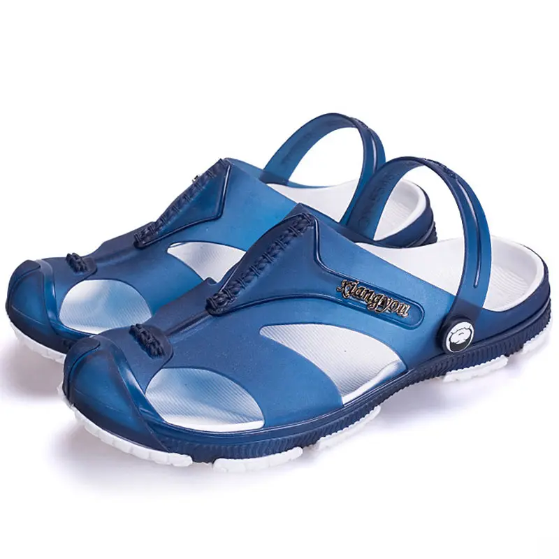 Jelly Mens Sandals Summer Beach Sandals Slides Croc Slippers Casual Shoes Men Sandalias Hombre