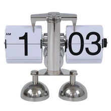 Retro Modern Alarm Scale Digital Auto Flip Dual Stand Desk Table Balance Clock Flip Clock