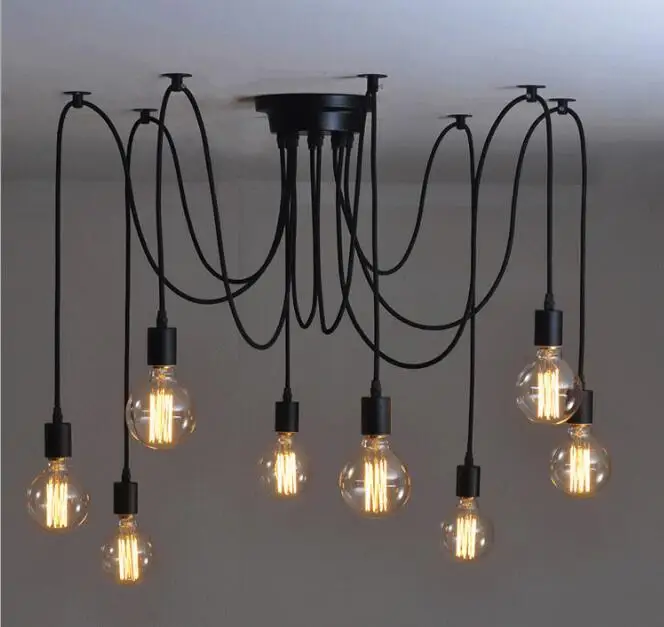 

5pcs 6head+5pcs 8head Pendant Light Restaurant Modern Clothing Store Loft Spider No Bulb