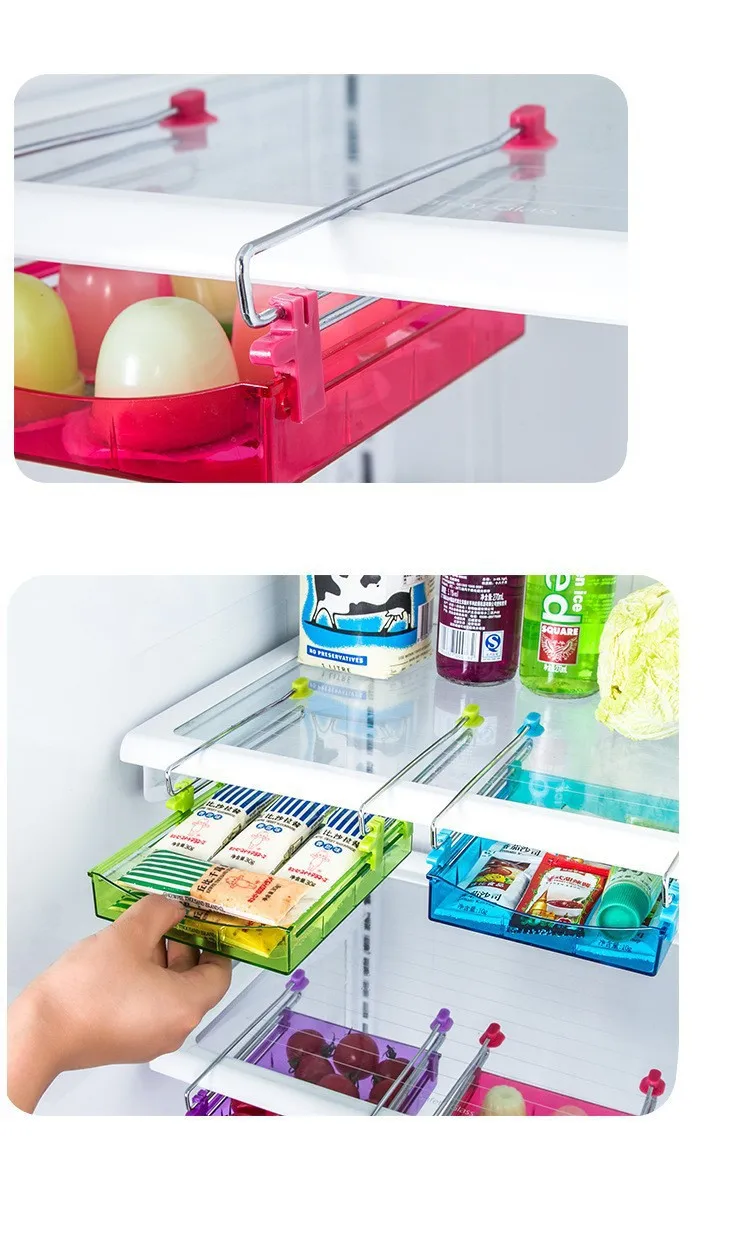 

Refrigerator preservation multi-purpose storage rack Refrigerator preservation separator layer Creative tic type storing box