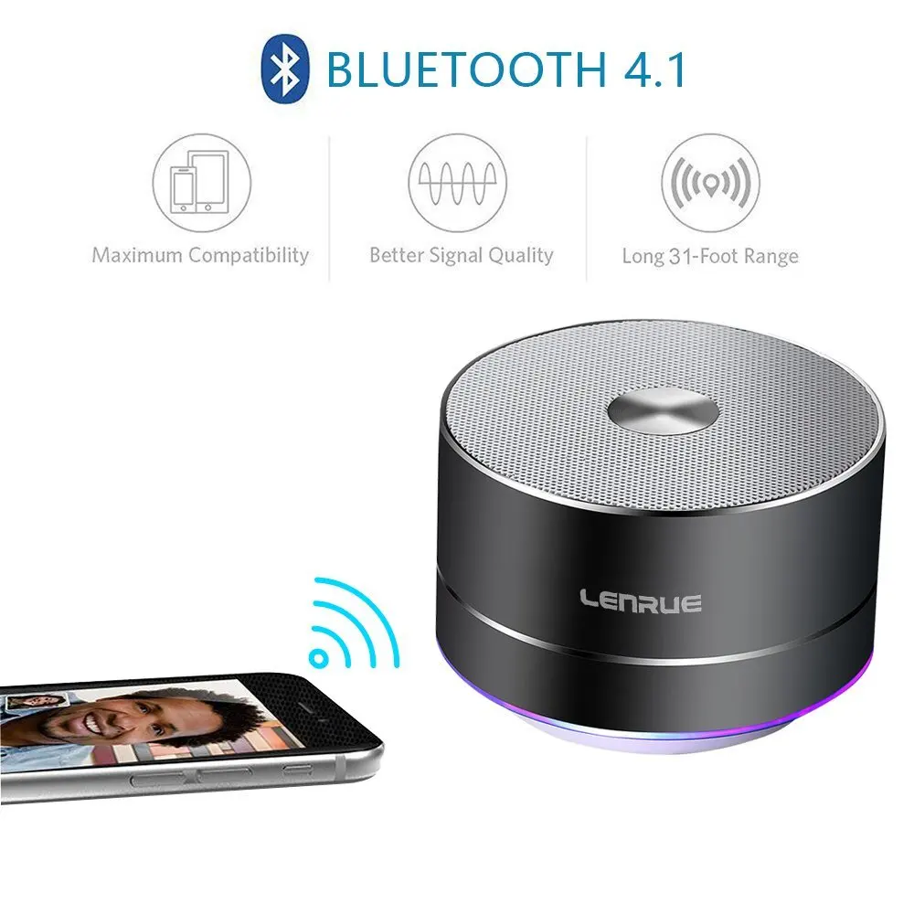 Портативный беспроводной Bluetooth динамик стерео портативные светодиодные колонки