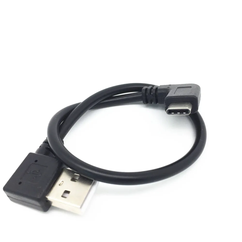 Короткий 25 см 90 градусов Угловой USB кабель типа C Usb Type c кабели для Xiaomi Mi6 6x MI5 5S PLUS 5x