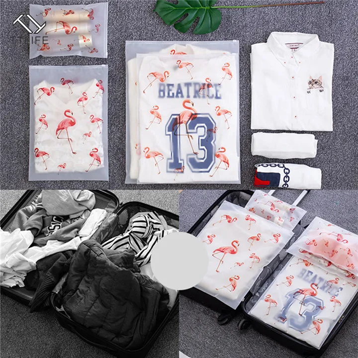 

TTLIFE Flamingo Transparent Clothes Cosmetic Bag Travel Makeup Case Zipper Bath Organizer Storage Pouch Toiletry Wash Beauty Box