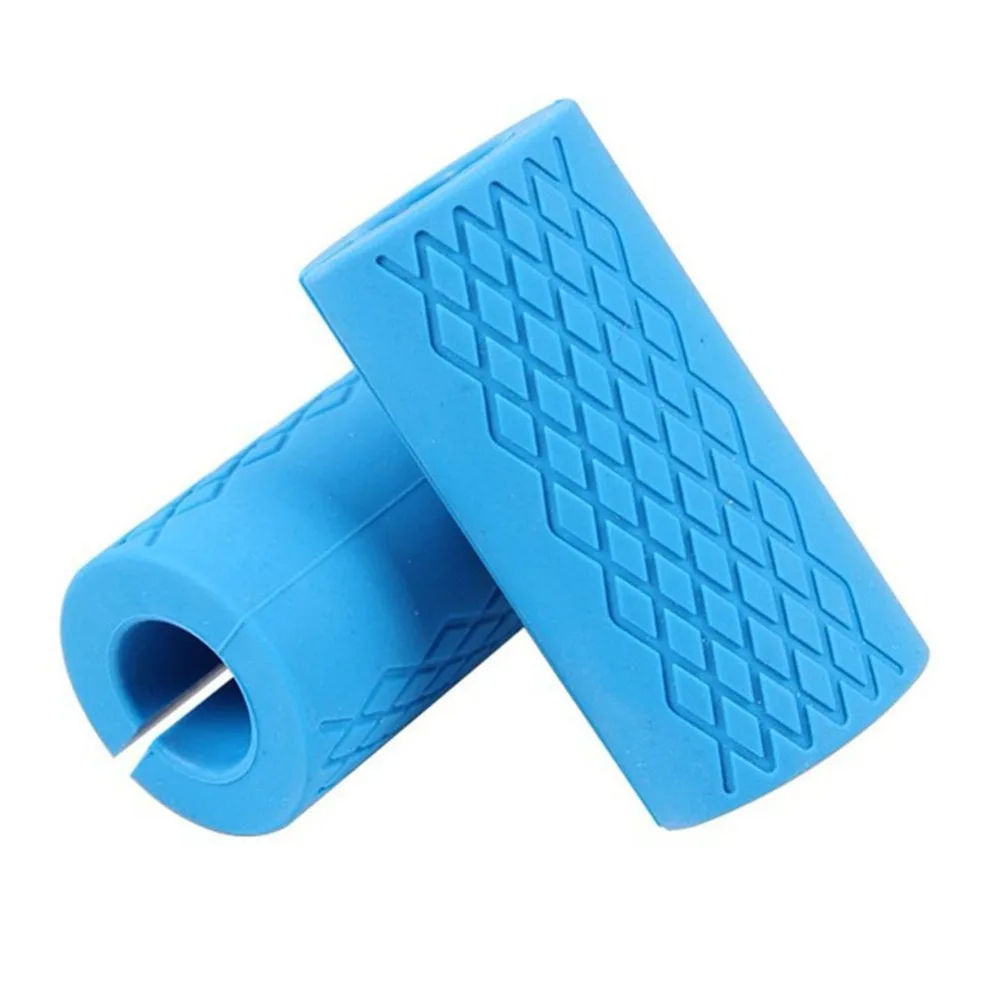 1 زوج المضادة للانزلاق الوزن رفع الحديد الدمبل القبضات Kettlebell مقبض قبضة رياضة رفع الاثقال سحب يصل السيليكون سميكة شريط منصات