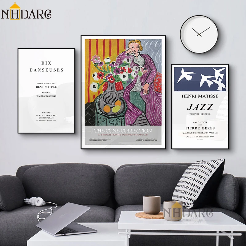 Henri Matisse Модные Ретро плакаты и принты абстрактный портрет стены искусства холст картины для гостиной домашний декор