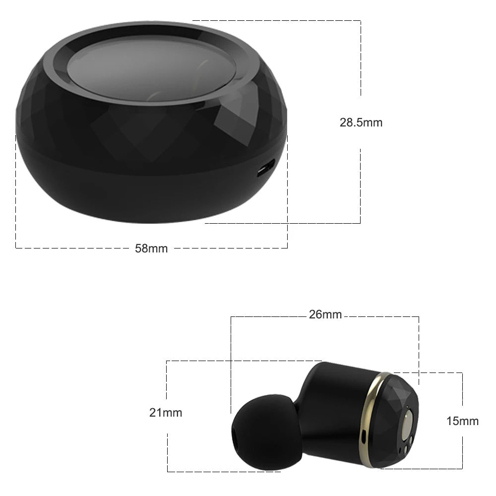 ALWUP наушники беспроводные Bluetooth наушники в ухо стерео гарнитура для телефона спортивные наушники с микрофоном зарядный чехол