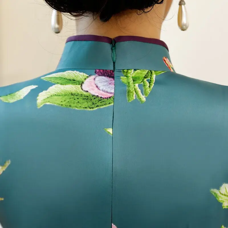 Винтажное китайское платье ченсам короткий стиль Мини Qipao Новое поступление женское летнее тонкое платье из вискозы Vestido Размер S M L XL XXL XXXL 1990