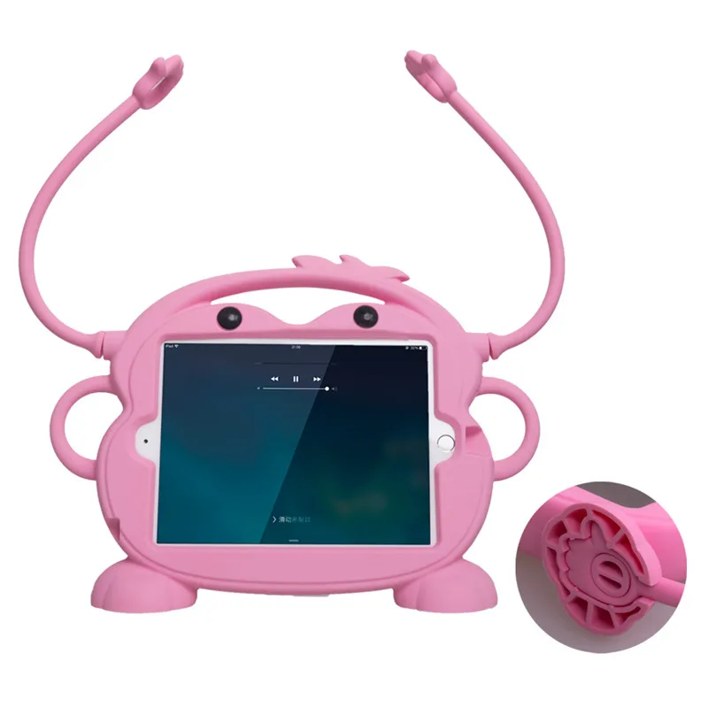 Чехол для планшета с подставкой для iPad Air 1 2 Pro 9,7, подголовник держатель силиконовый чехол для нового iPad - Цвет: Розовый