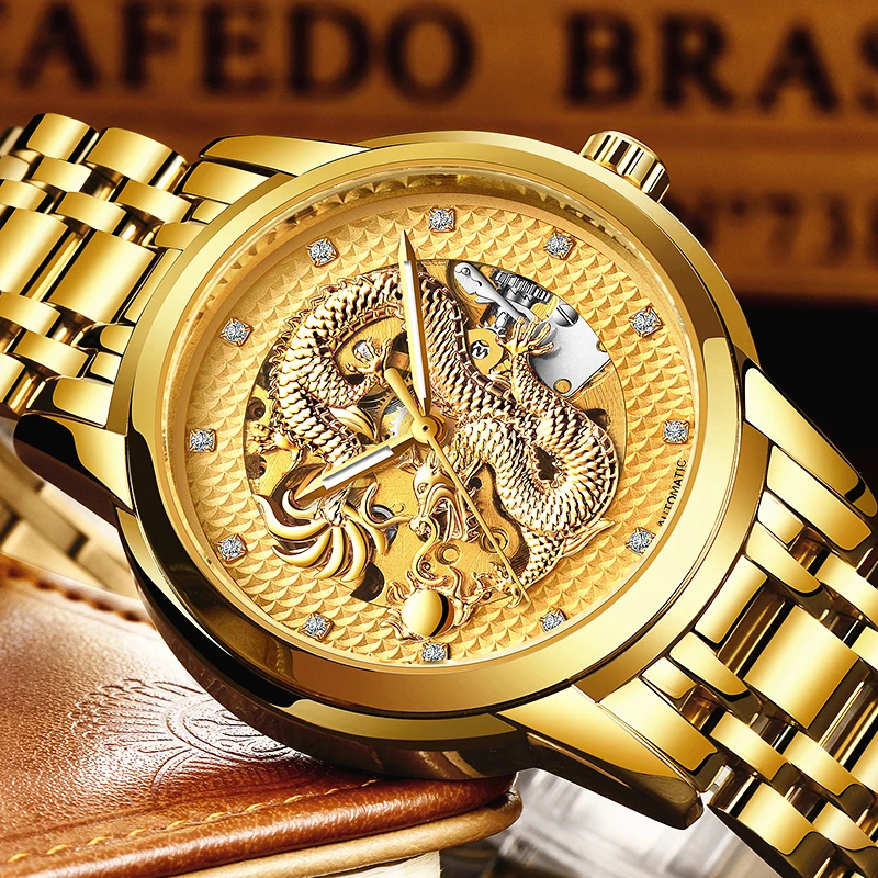LIGE Mens Watches Top Brand Luxury Automatic Mechanical Watch Men Full Steel Business Waterproof Sport Watches Relogio Masculino