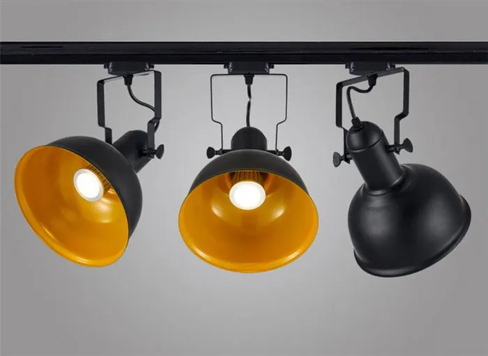Loft Style Retro Led Track Lighting Plafonnier American Loft Style Retro Led Track Lighting Plafonnier American Restaurant Bar Clothing Iron Art Spot Lamps In From Lights
