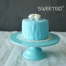 Голубое озеро торт Диск Европейский свадебный реквизит кованого железа торт полка 10 дюймов закуски диск торт выставочный лоток